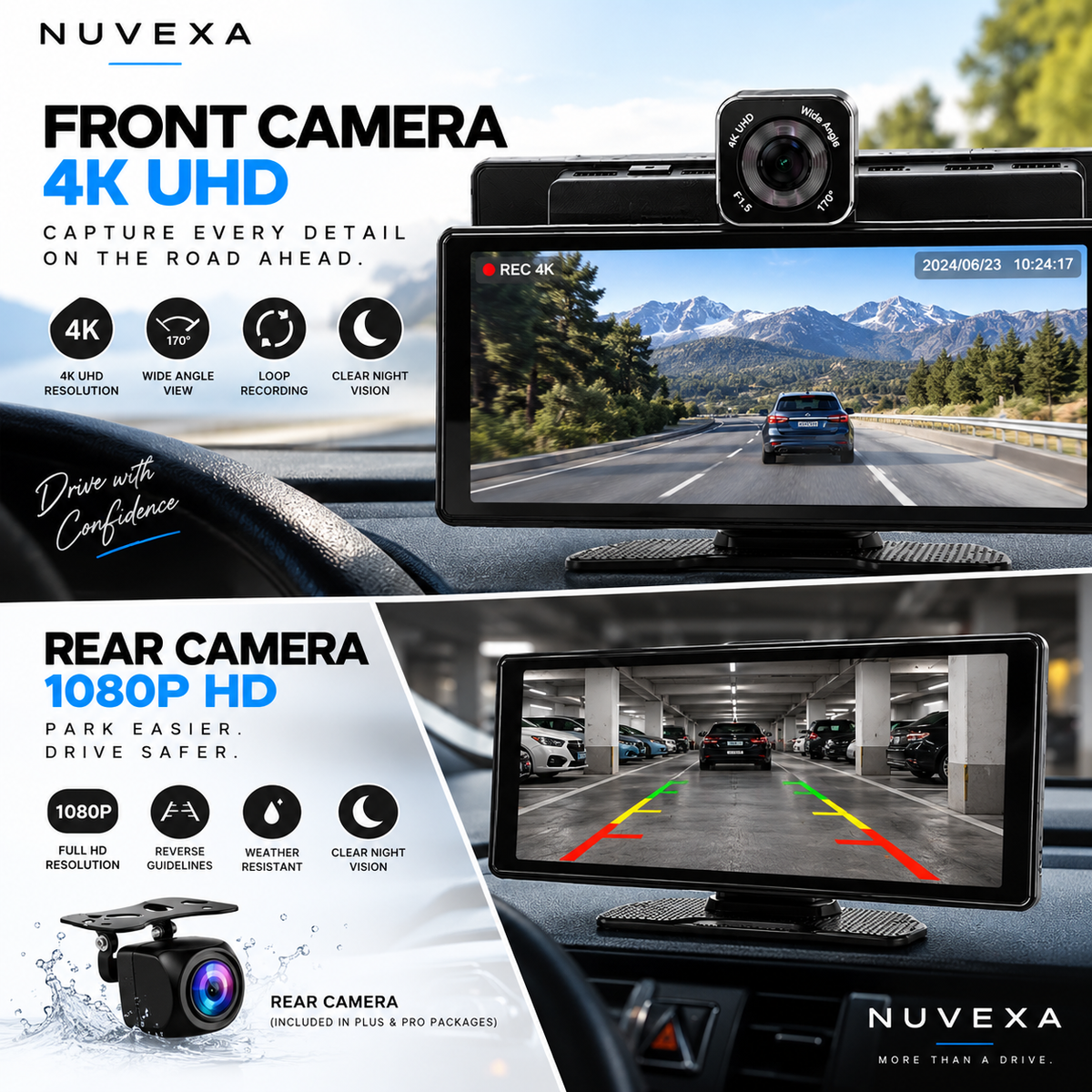 Nuvexa 10.26" Wireless CarPlay Display